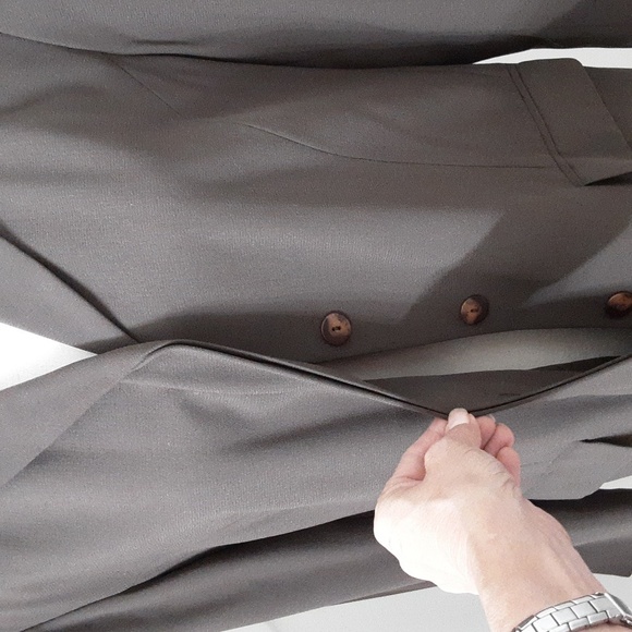 Norton McNaughton Size 14 Vintage Dark Taupe Midi Length Blazer, EUC - Picture 8 of 14